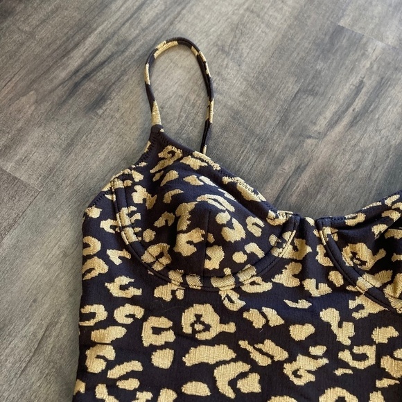 Solid & Striped Anthropologie The Taylor Leopard One Piece Swimsuit Sz XS - Picture 5 of 7